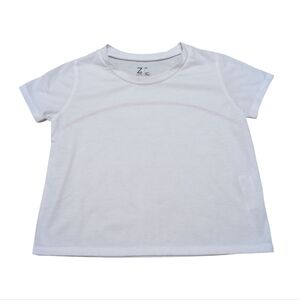 Z By Zella White Semi Cropped Active T-Shirt Like New Size Medium